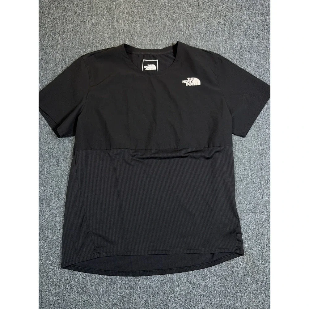 The North Face Mens Black Reflective Active Training Performance T-Shirt Large